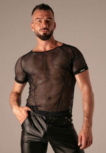 Sexy Herren T-Shirt aus transparentem Netz