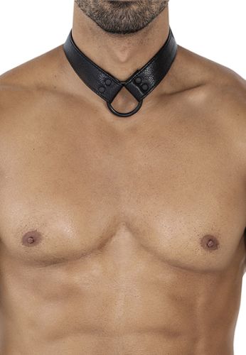 Arnês masculino em couro vegano modular com anéis