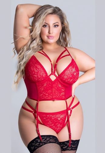 Conjunto de corpete Bianca plus size