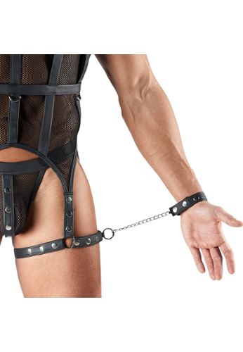 Conjunto de rede para homem, top, arnês, coxas, jockstrap