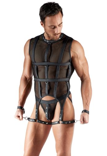 Conjunto de rede para homem, top, arnês, coxas, jockstrap