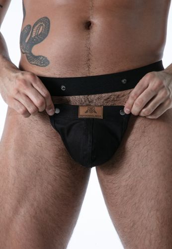 Sexy Herren-String aus Jeans mit Druckknöpfen