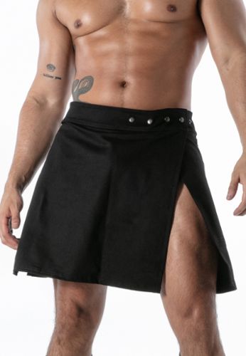Sexy Herren-Kilt aus Jeans mit Reißverschlusstasche