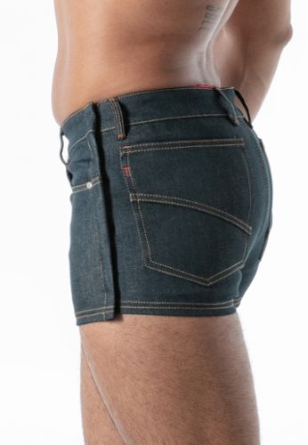 Short uomo sexy in jeans con apertura laterale