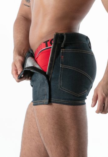 Sexy Herren-Shorts aus Jeans mit seitlicher Öffnung