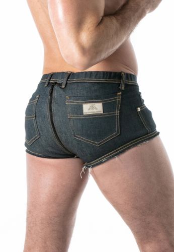 Boxer homem sexy em jeans com fecho integral