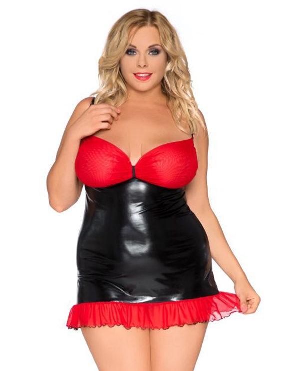 Camisa de noite surpresa com peito aberto