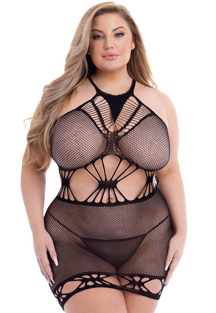 Bodystocking Résille Découpes - Seducción sin límites