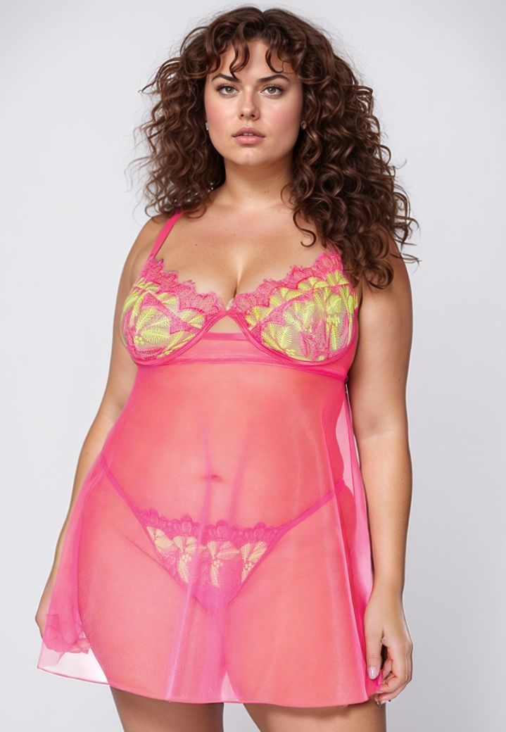 Babydoll e tanga primavera