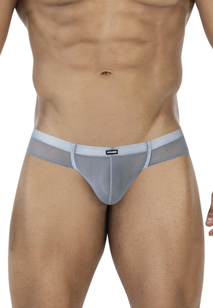 Peach low-cut briefs in microfiber