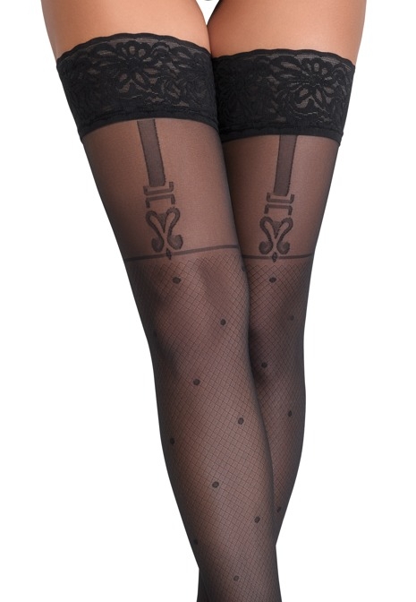 Retro-Chic: calze a rete con reggicalze integrato
