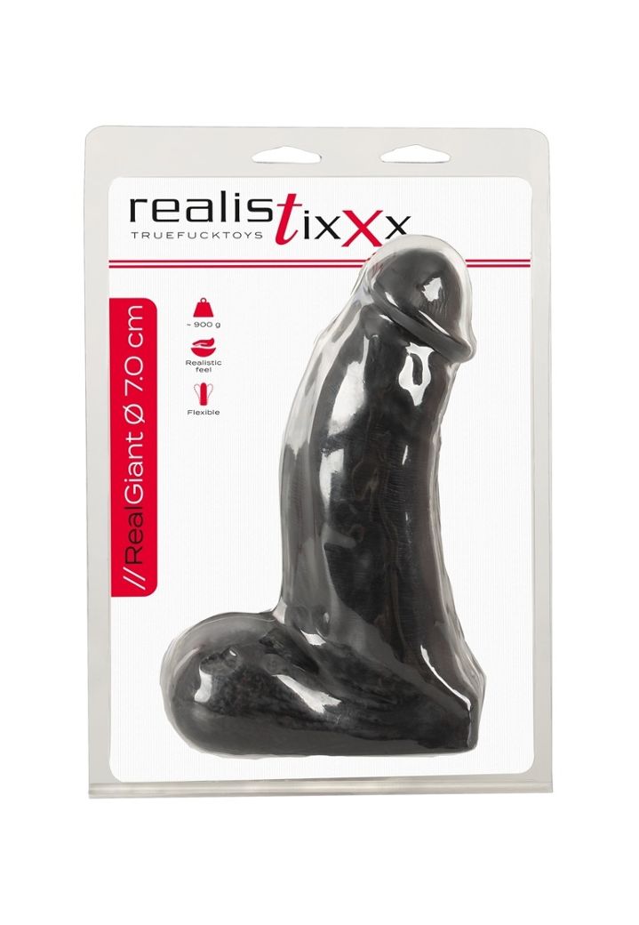 Realistischer XXL Dildo mit Hodenbasis