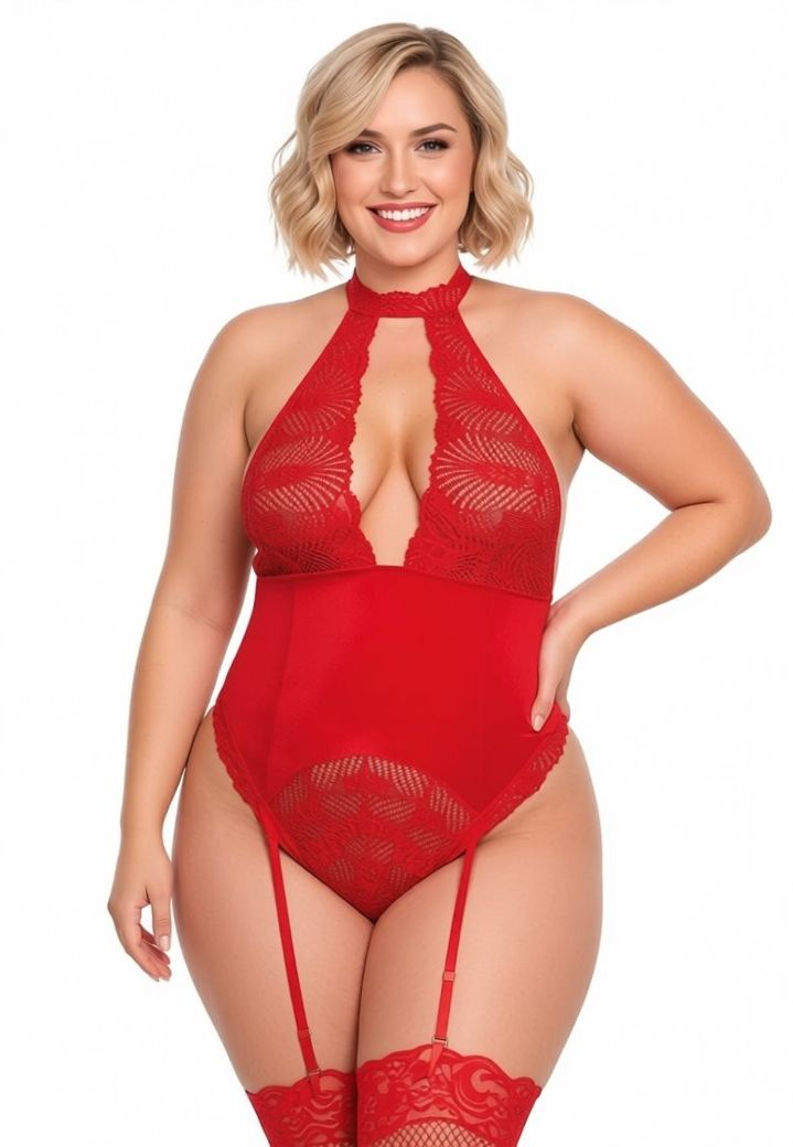 Velours Nocturne : Teddy Jarretière, Dentelle et Seduction