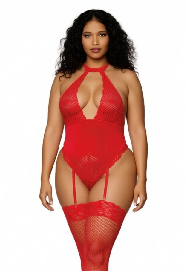 Velours Nocturne : Teddy Jarretière, Dentelle et Seduction