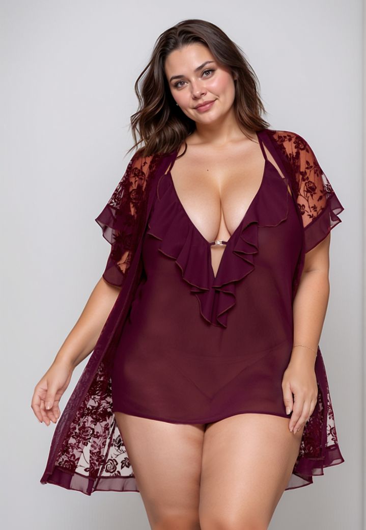 Cornella babydoll en kimono set