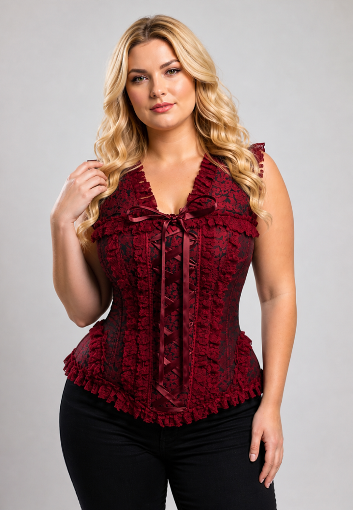 Brocade & kant corset, couture uitstraling