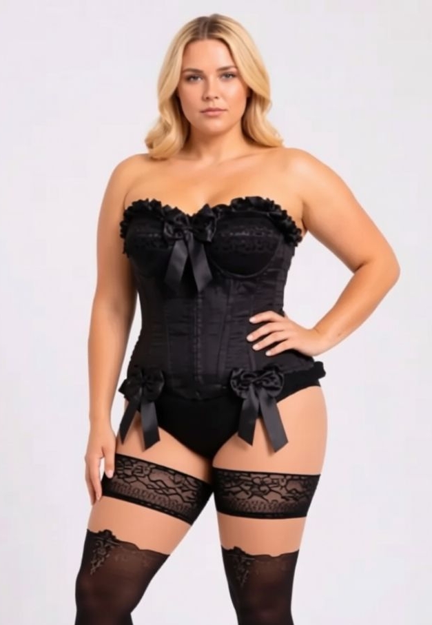 Corset satin, buste galbé