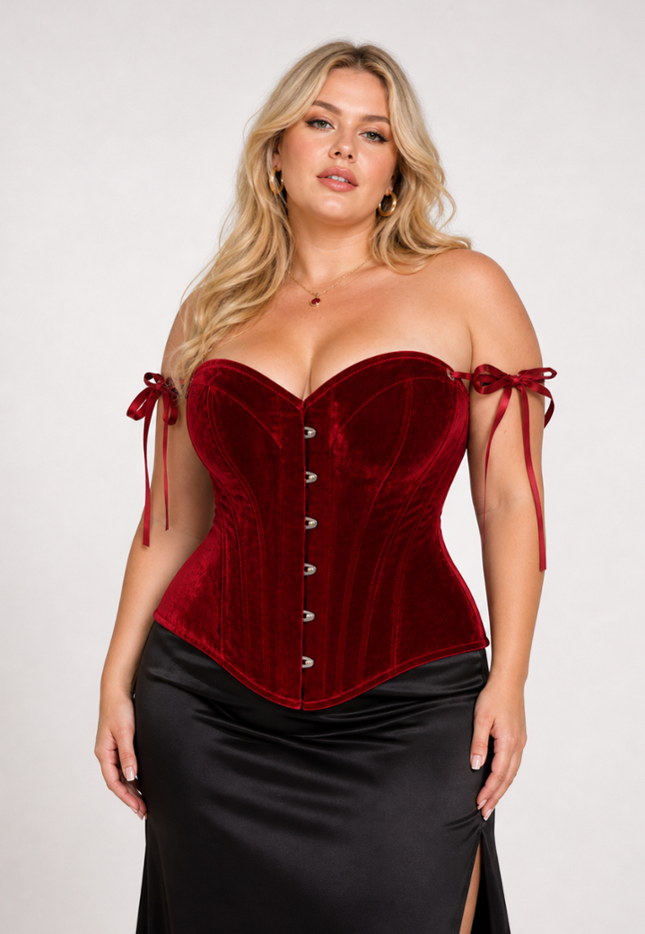 Fluwelen corset, droomtaille