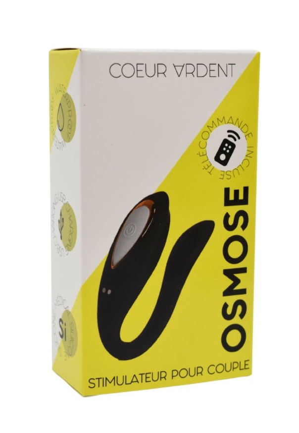 Vibromasseur couple OSMOSE en C (triple stimulation, télécommande)