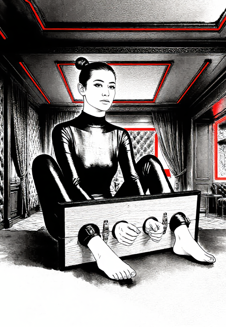 Pilori mains & pieds en bois : maintien stable et mise en scène immédiate