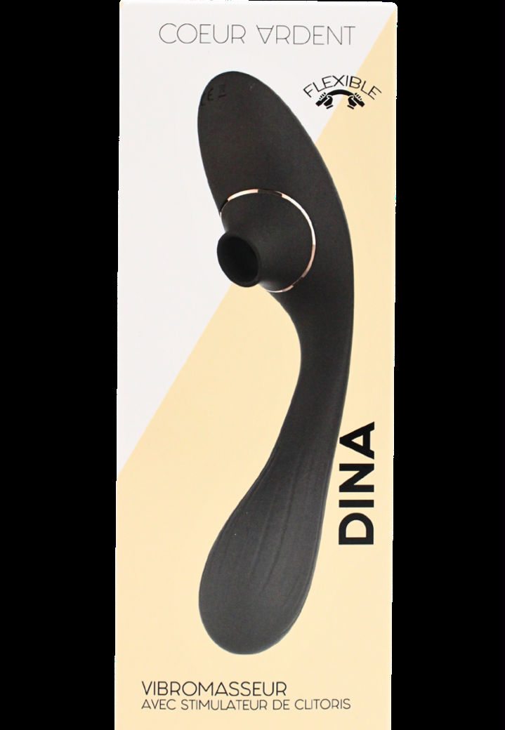Vibromasseur 2-en-1 clitoris & point G DINA (double moteur)
