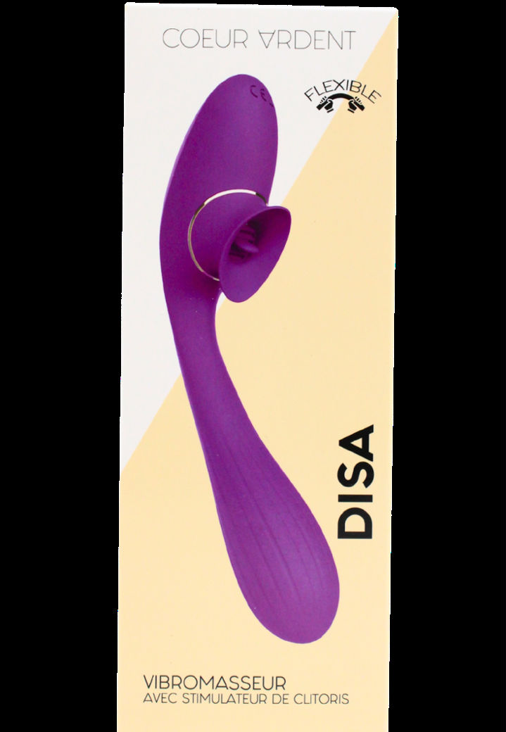 Vibromasseur 2-en-1 langue vibrante & point G DISA (double moteur)
