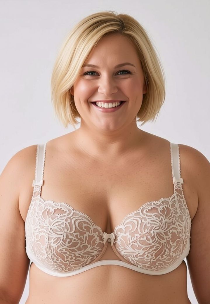 Soutien-gorge soft Antonina écru HBM : correction d’asymétrie, inserts amovibles, dentelle