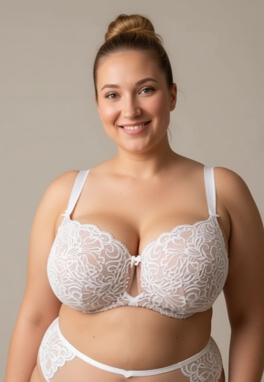 Antonina ecru semi-soft FB bra: firm support, adaptive cups, rounded shape