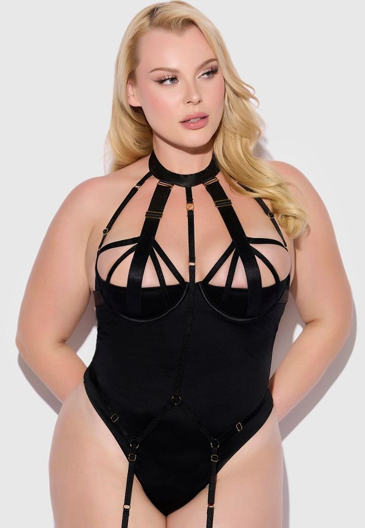 Devon Micro Harness Body - Actitud rebelde y atrevida elegancia