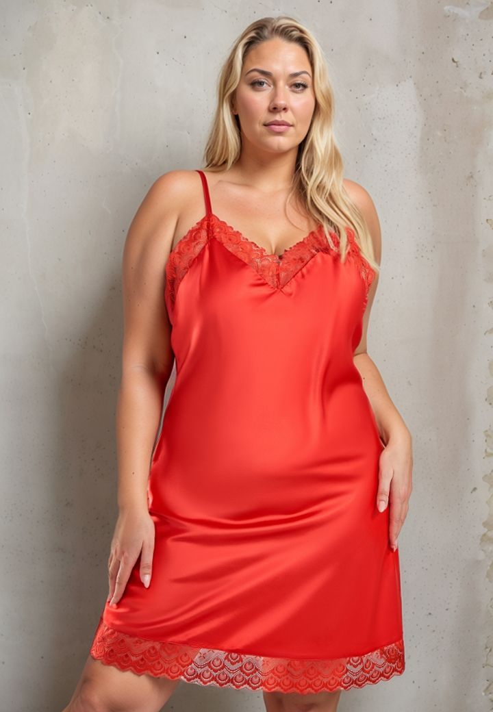 Celina Babydoll con pizzo e raso elastico