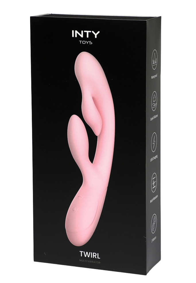 Vibratore rosa Rabbit Twirl - Stimolazione tripla, punto G