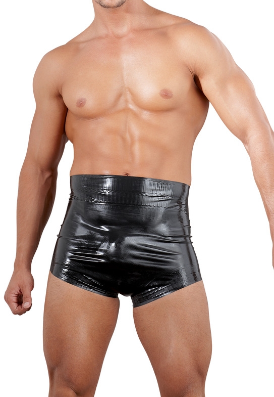 Latex boxer met hoge taille