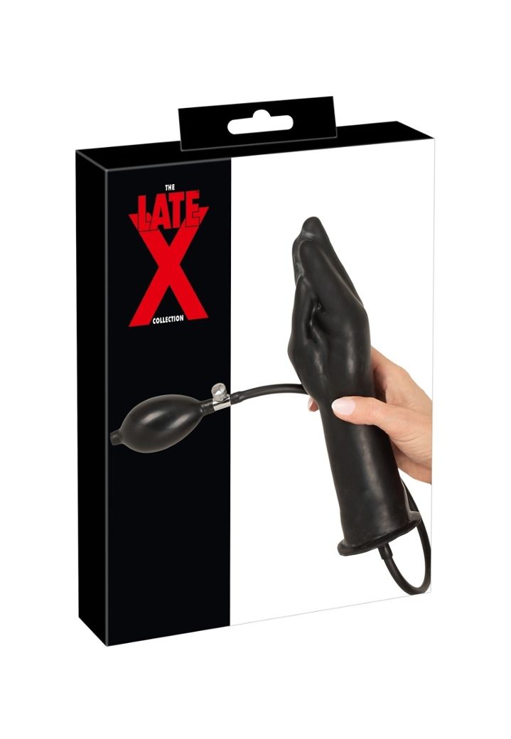 Inflatable Latex Hand-Shaped Dildo 25 cm