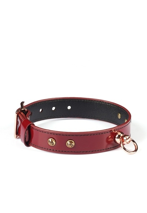 Choker ketting van lakleer