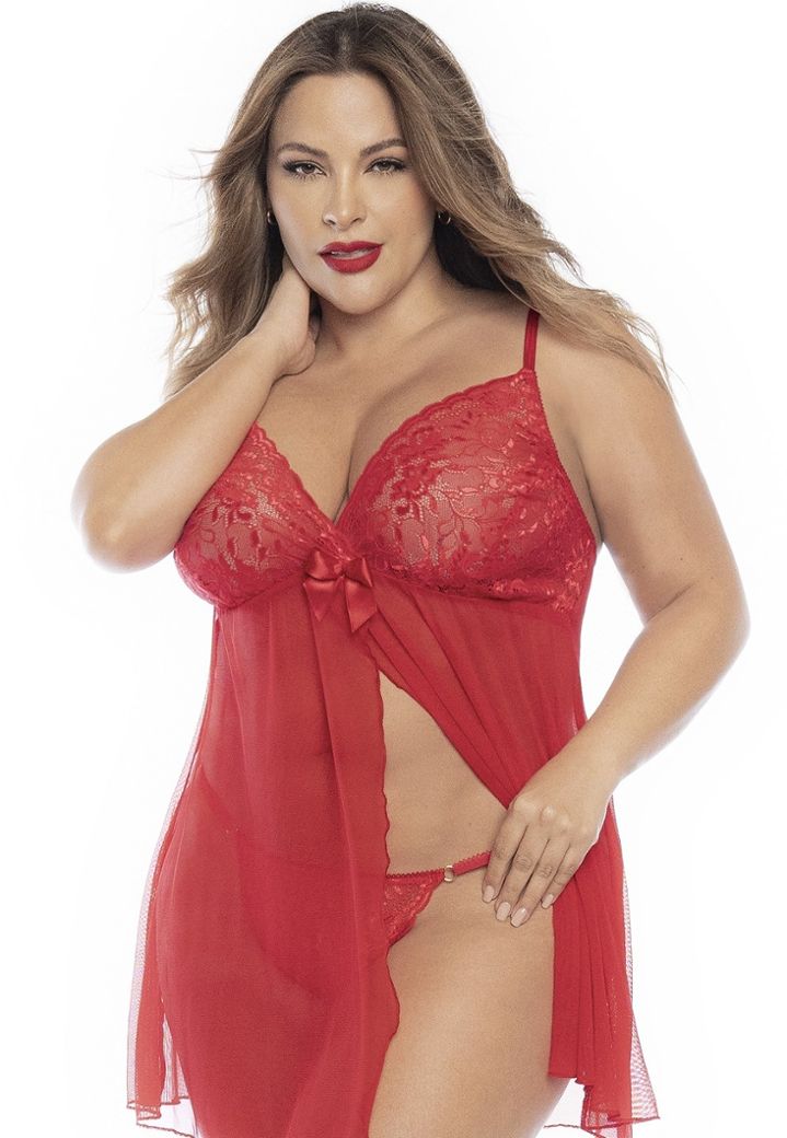 Babydoll Leonor vermelho