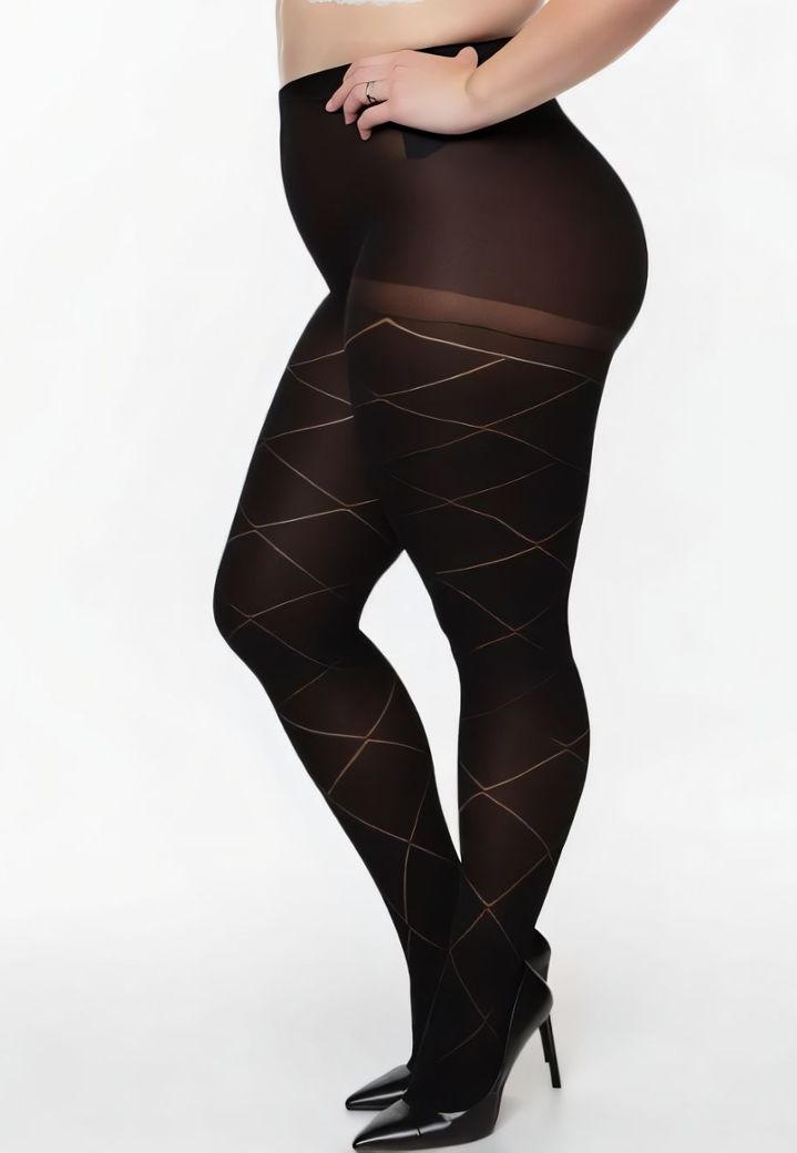 Losange Sculpting Tights - Geometric Elegance