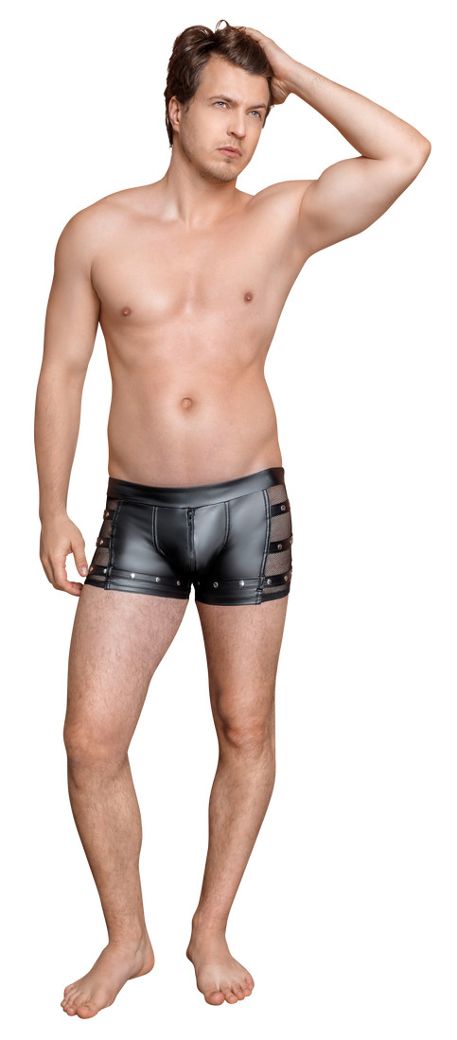 Boxer Look Leder und Netz