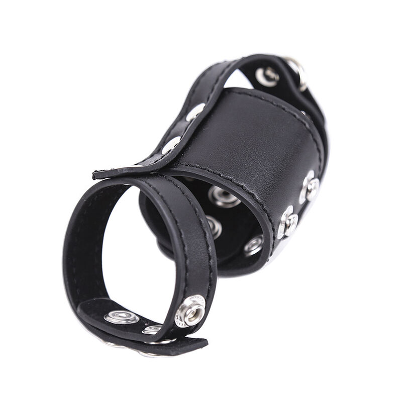 Leather chastity cage