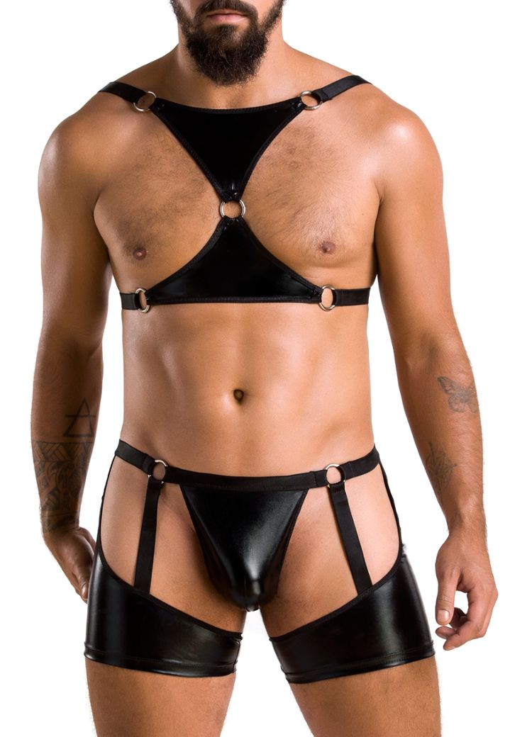 Conjunto 2 piezas Open Wetlook - Top y short con tirantes elásticos