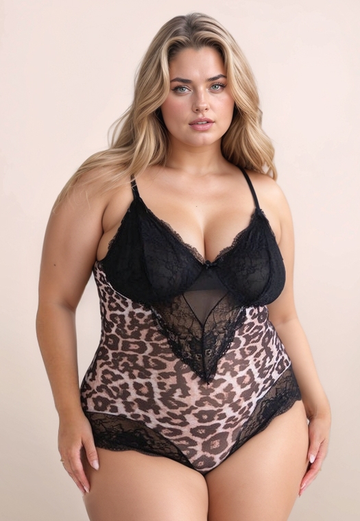 Body Leopardo Salvaje - Sensualidad felina con ribete de encaje