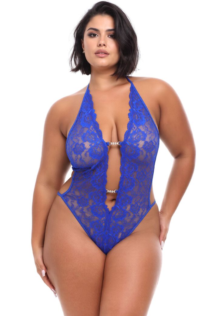 Body in pizzo con scollatura profonda