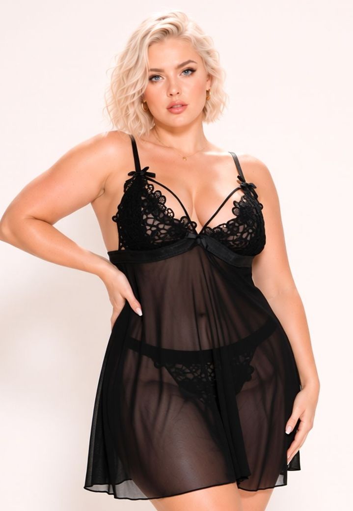 Camisón y tanga Voluptuosa