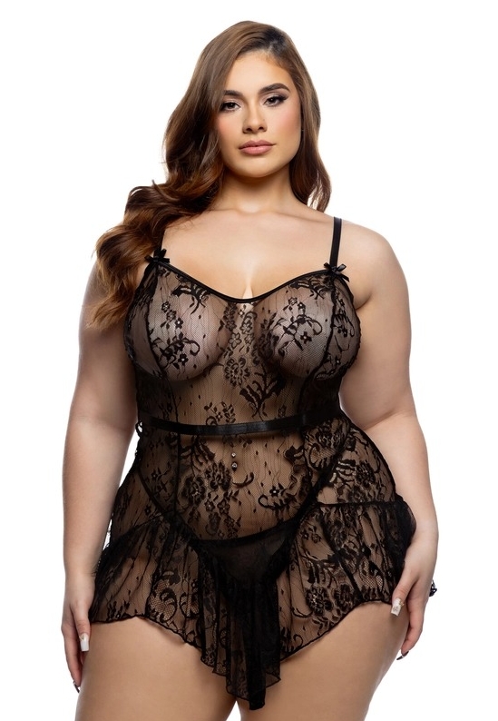 Nachtjurkje Midnight Kiss met string