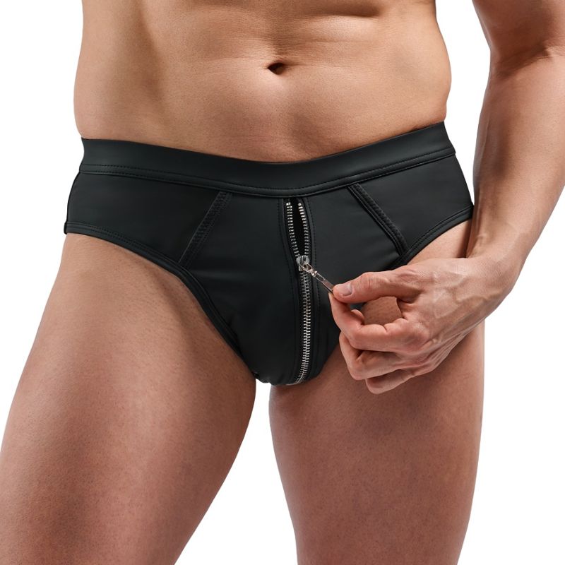 BDSM jockstrap heren met rits en verstelbare open achterkant