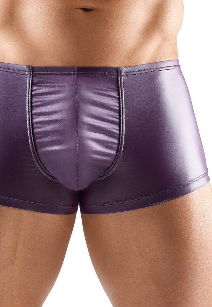 Purple matte boxer: push-up pouch & skin-tight fit