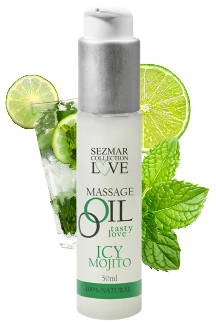 Olio da massaggio commestibile alla menta Mojito 50ml