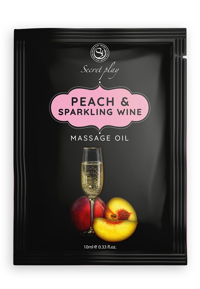 Huile de Massage Pêche Vin Pétillant – Dosette 10 ml