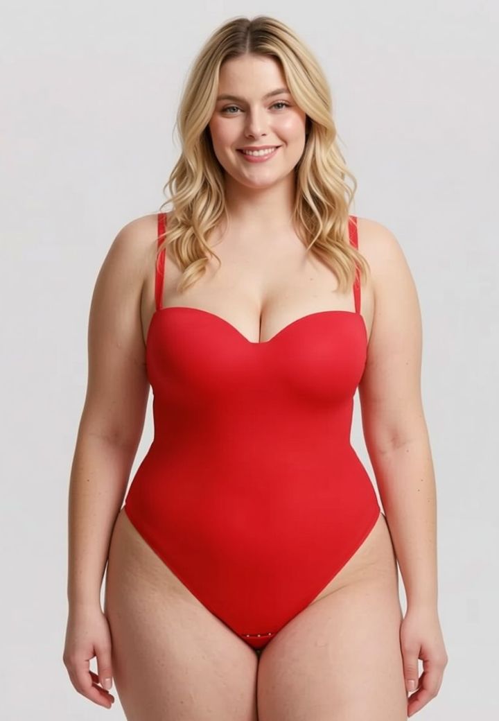 Κόκκινο body shaping: bustier shaping, άψογη στήριξη