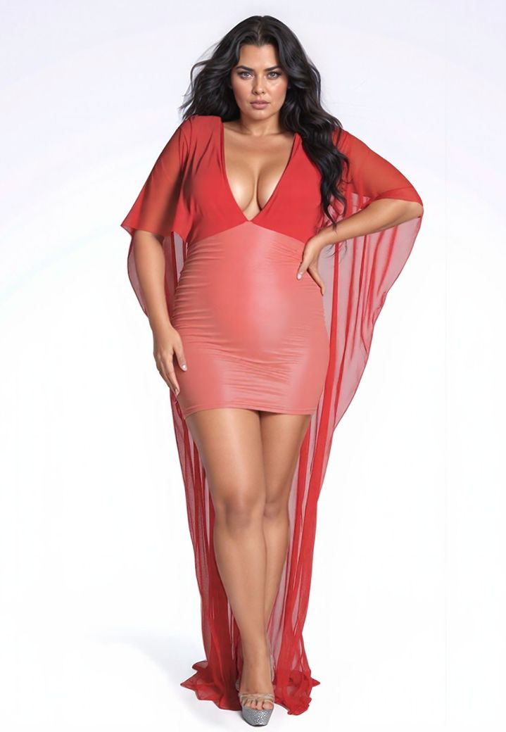 Robe Traîne Rouge Libertine - Luxe Accessible Dernières Pièces