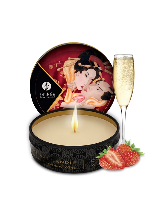 Bougie de Massage Shunga Lueur et Caresses - Intimité Parfumée